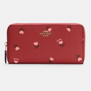 AUTHENTIC❤️ COACH ❤️NWT Wallet Heart Floral Print